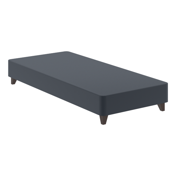 Кровать Бокс спринг с темными опорами BSD 920 серый 2000х900х200 MUAR в Ростове-на-Дону 