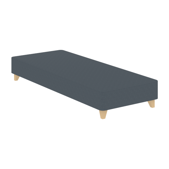 Кровать Бокс спринг со светлыми опорами BSL 820 серый 2000х800х200 MUAR в Ростове-на-Дону 