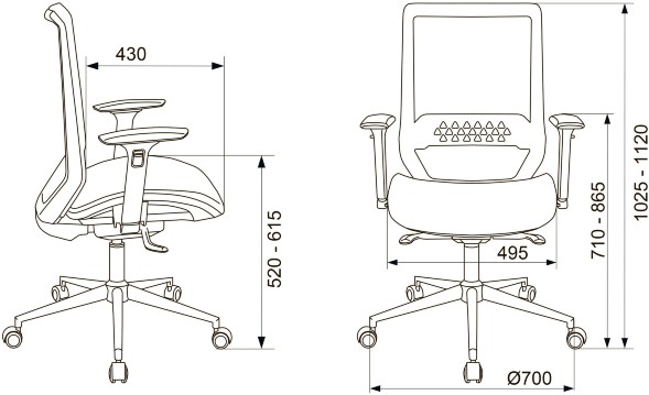 Кресло Бюрократ Sirius серый KF-1