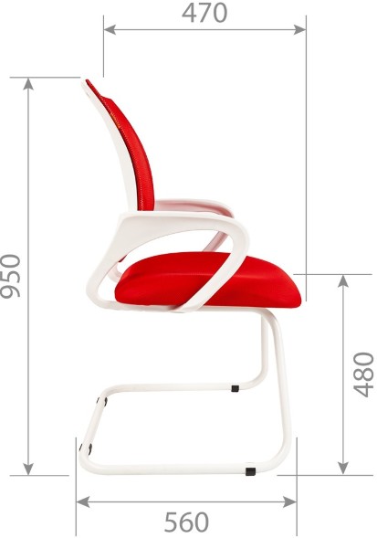 Кресло для посетителей CHAIRMAN 696 V WHITE
