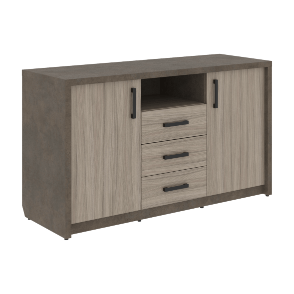 Тумба СФ-532101 Бетон чикаго тем/Дрифтвуд/Графит 1577х547х907 WOOD&amp;amp;STONE