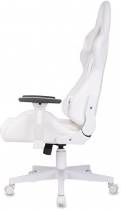 Кресло игровое Zombie Neo белый эко.кожа крестов. пластик пластик белый