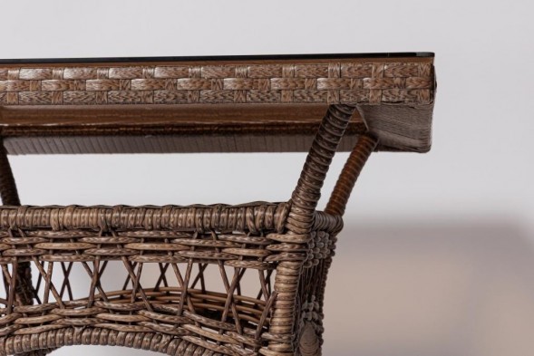 Стол для дачи уличный FM-2001, 850*850 коричневый