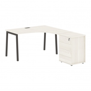 Стол эргономичный с тумбой ELCET 1318(R) 1360х1880х750 EDIS