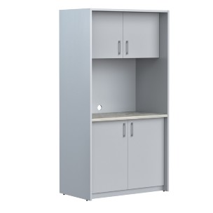 Шкаф для посуды SCB 120.2 Дуб Сонома светлый/Металлик 1030х600х2000