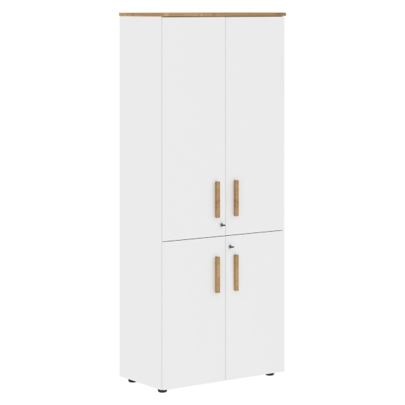 Шкаф с глухими средними и малыми дверьми FHC 80.3(Z) Белый премиум/Белый премиум 802х429х1983 FORTA