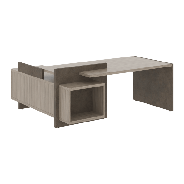 Стол СФ-531212 Дрифтвуд /Бетон чикаго темно-серый 2000х1798х840 WOOD&amp;amp;STONE