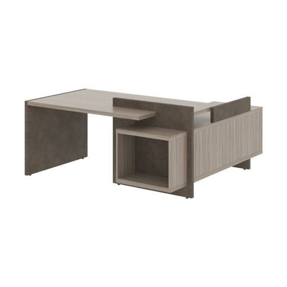 Стол СФ-531221 Дрифтвуд /Бетон чикаго темно-серый 1800х1798х840 WOOD&amp;amp;STONE