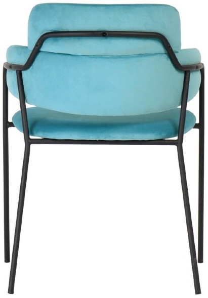 Стул Napoli светло-бирюзовый с черными ножками