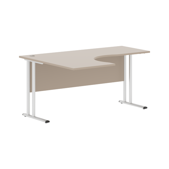 Стол эргономичный СА-4M(L) Клен*/серебро 1600х1200х755 IMAGO-M