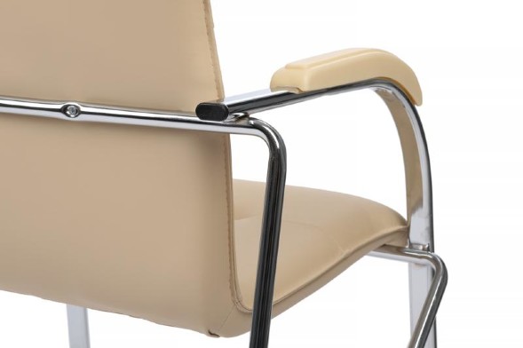 Стул Самба с пластиковыми подлокотниками SMB-03H Хром гальв