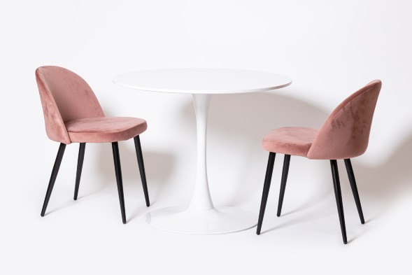 Кресло-стул DISCO black  розовый